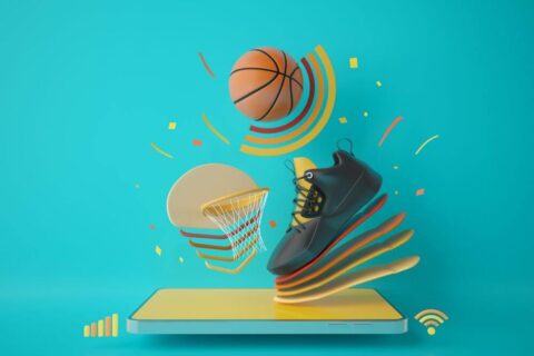 An illustration of a Basketball shoe