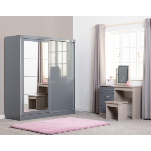 Nevada 2 Door Sliding Wardrobe Grey