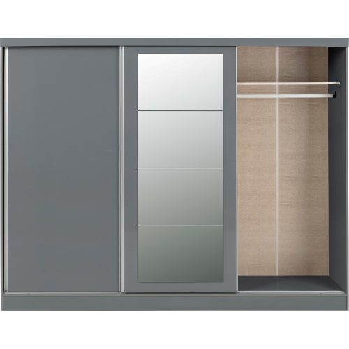 Nevada 3 Door Sliding Wardrobe Grey