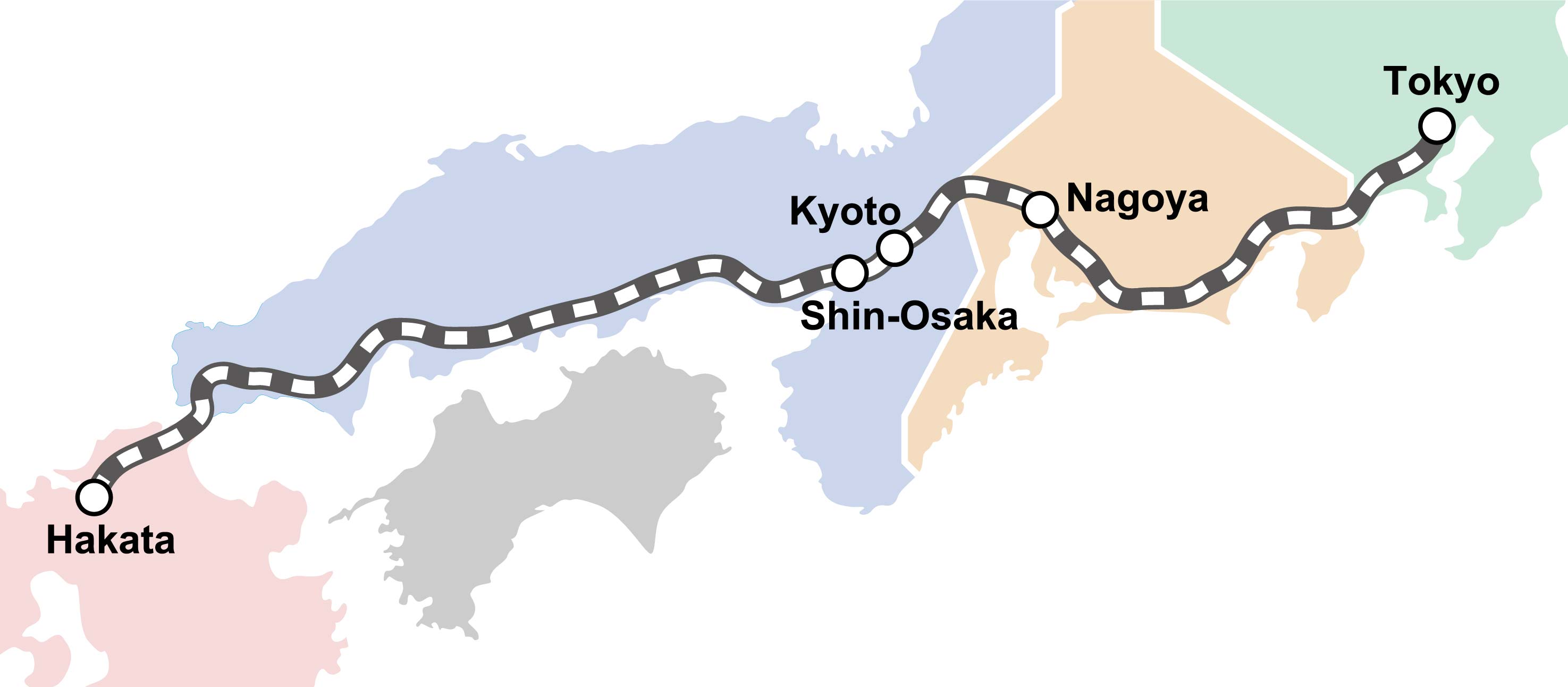 Nozomi Train Map