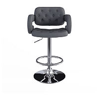 Corliving 2-pc. Upholstered Tufted Swivel Bar Stool, One Size, Gray