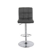 Corliving 2-pc. Upholstered Tufted Swivel Bar Stool, One Size, Gray