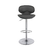 Corliving 2-pc. Upholstered Swivel Bar Stool, One Size, Gray