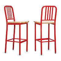 Ellery Kitchen And Dinning Room Collection 2-pc. Bar Stool, One Size, Red