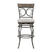 Maymead Big and Tall Swivel Bar Stool, One Size, Gray