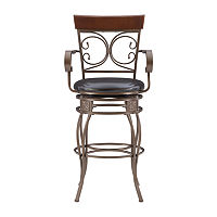 Maymead Big and Tall Swivel Bar Stool, One Size, Brown