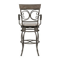 Maymead Big and Tall Swivel Bar Stool, One Size, Gray