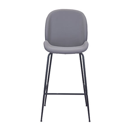 Miles Upholstered Bar Stool, One Size , Gray