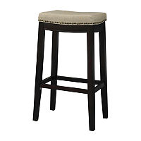 HAMPTON FABRIC TOP BARSTOOL, One Size, Black