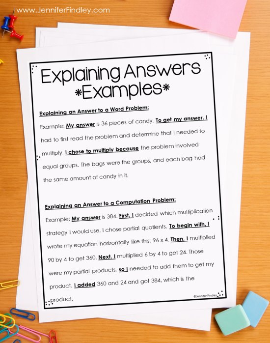 Explaining math answers can be tricky for students. Read this post for practical tips, ideas, and strategies to get your students explaining answers in math.