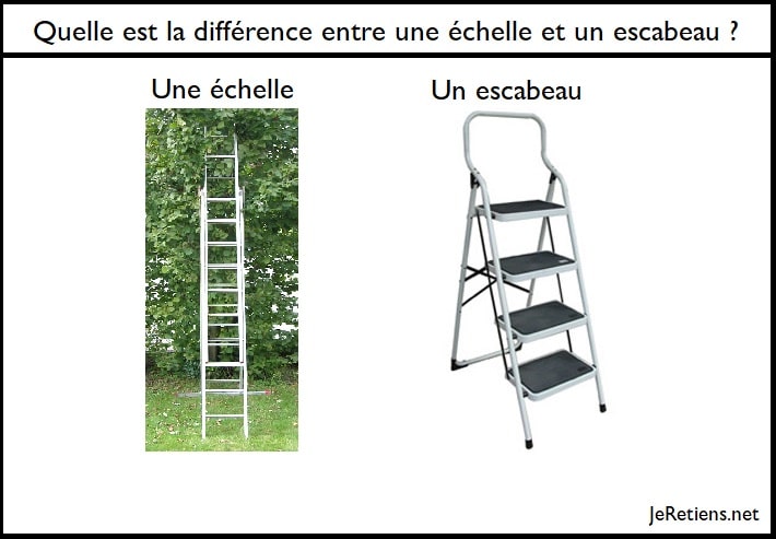 Quelle est la différence entre une échelle et un escabeau ?