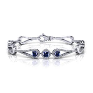 Halo Sapphire Bracelet