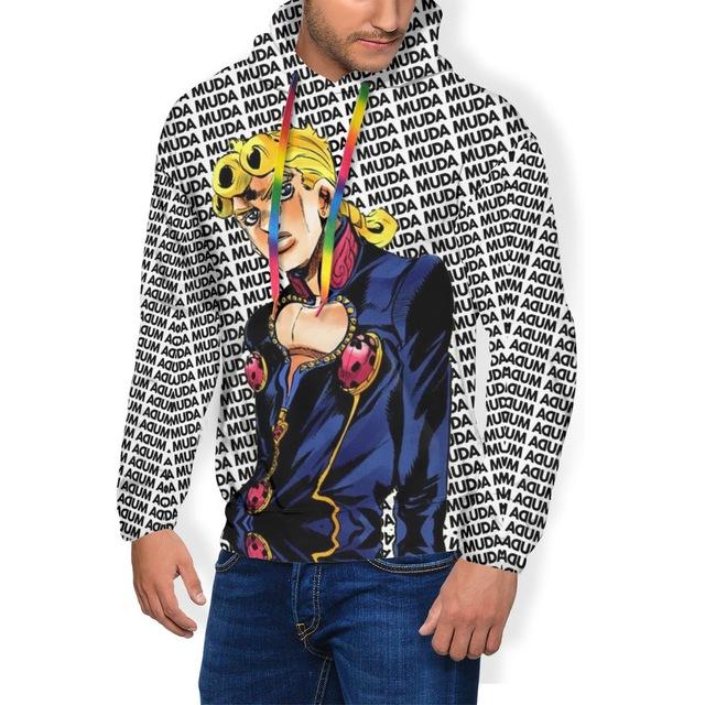 JJBA Hoodies - Jojo Hoodie Giorno MUDA MUDA JJFR2008 - ®JJBA Merch