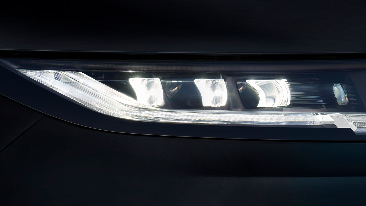 Range Rover Sports crop of front headlight  