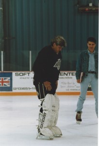 Jay Leno and Joe Toplyn prepare for the LA Kings