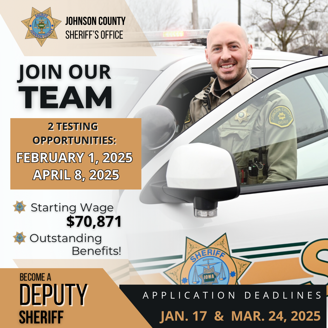 Join our team! 2 testing dates available: February 1, and April 8, 2025. Starting wage is $70,871 with outstanding benefits! Application deadlines are January 17 and March 24, 2025. 