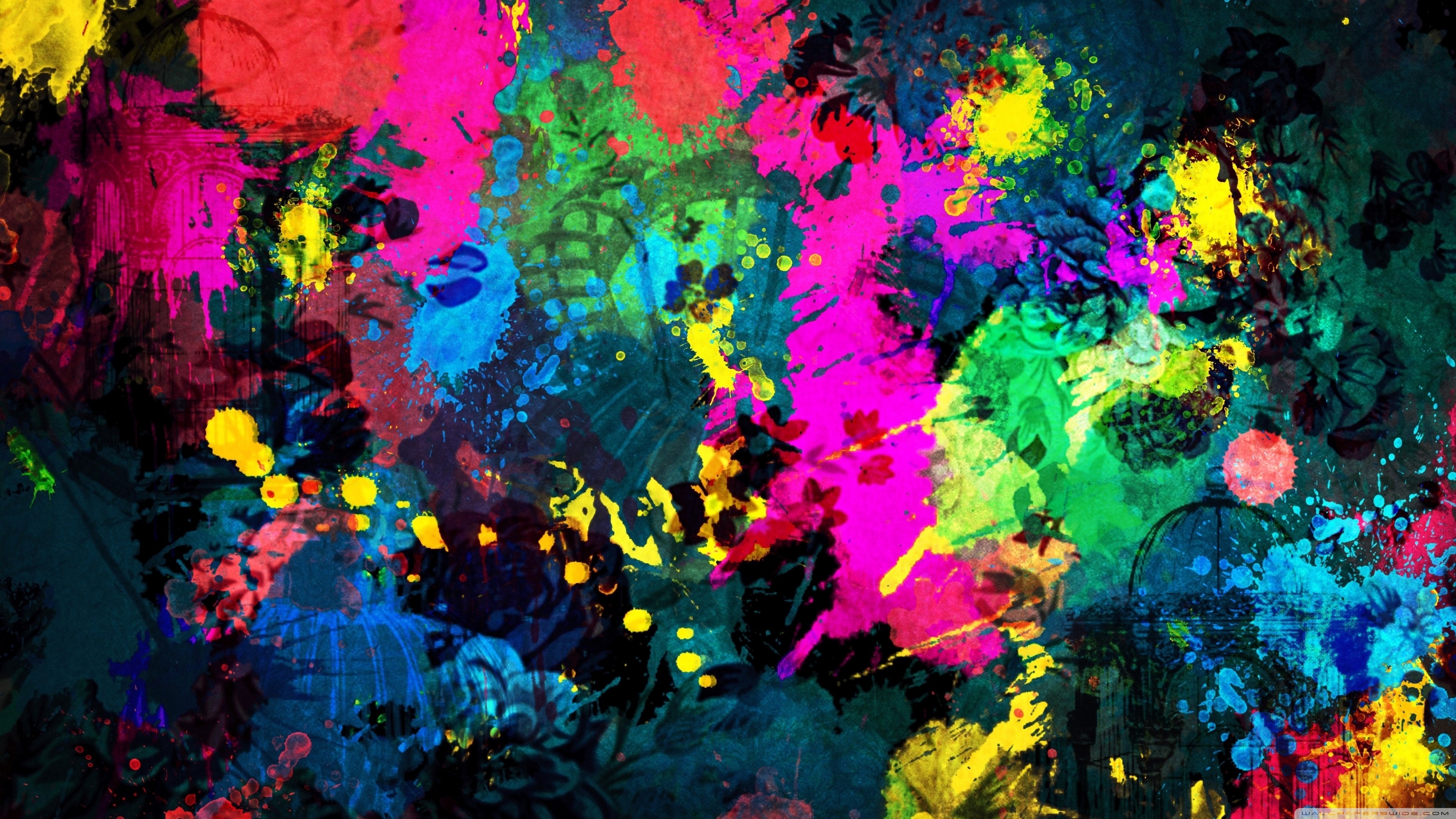 Colorful Paint Splatter ❤ 4K HD Desktop Wallpaper for 4K Ultra HD ...