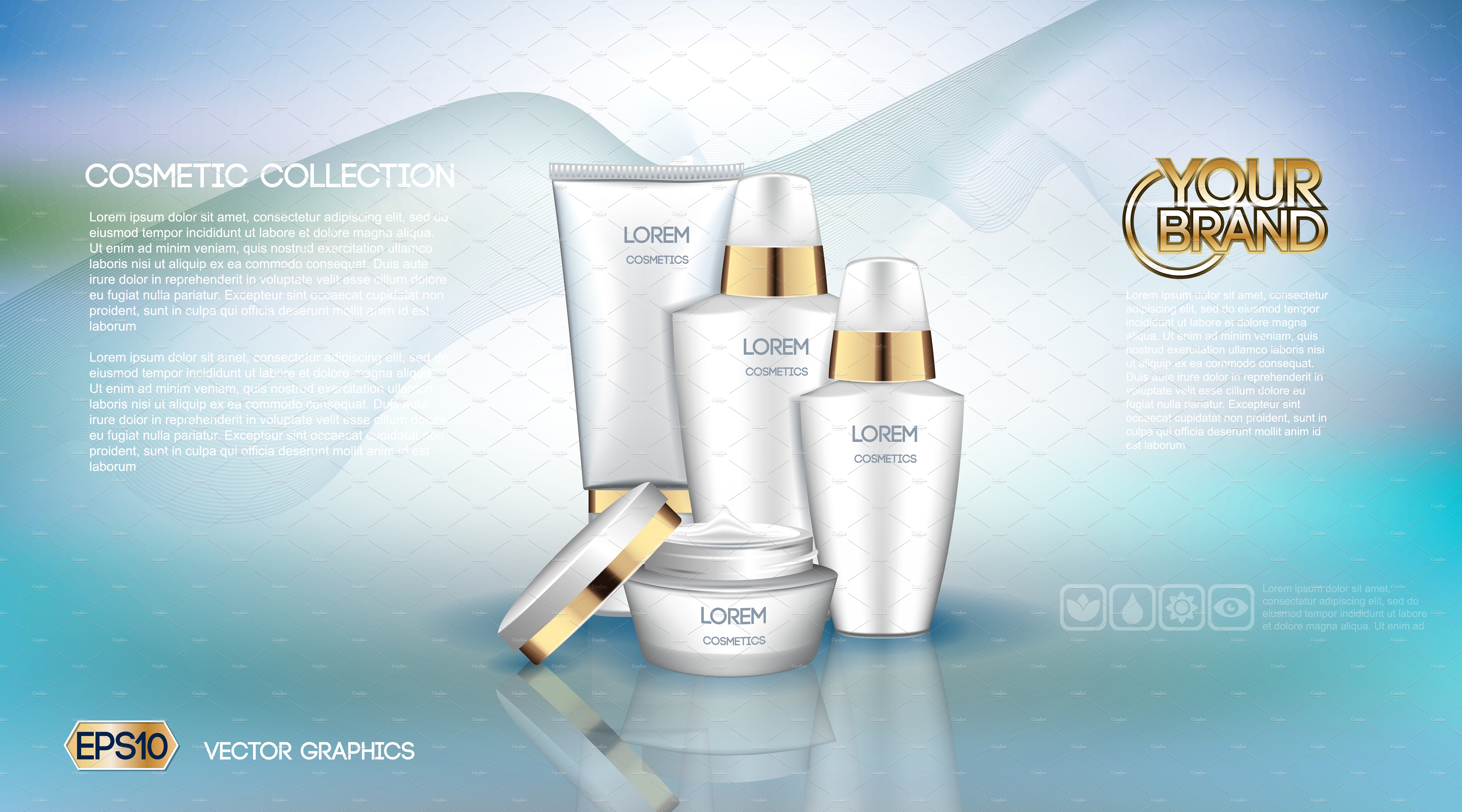 Vector care cream cosmetics mockup ~ Product Mockups ~ Creative Market