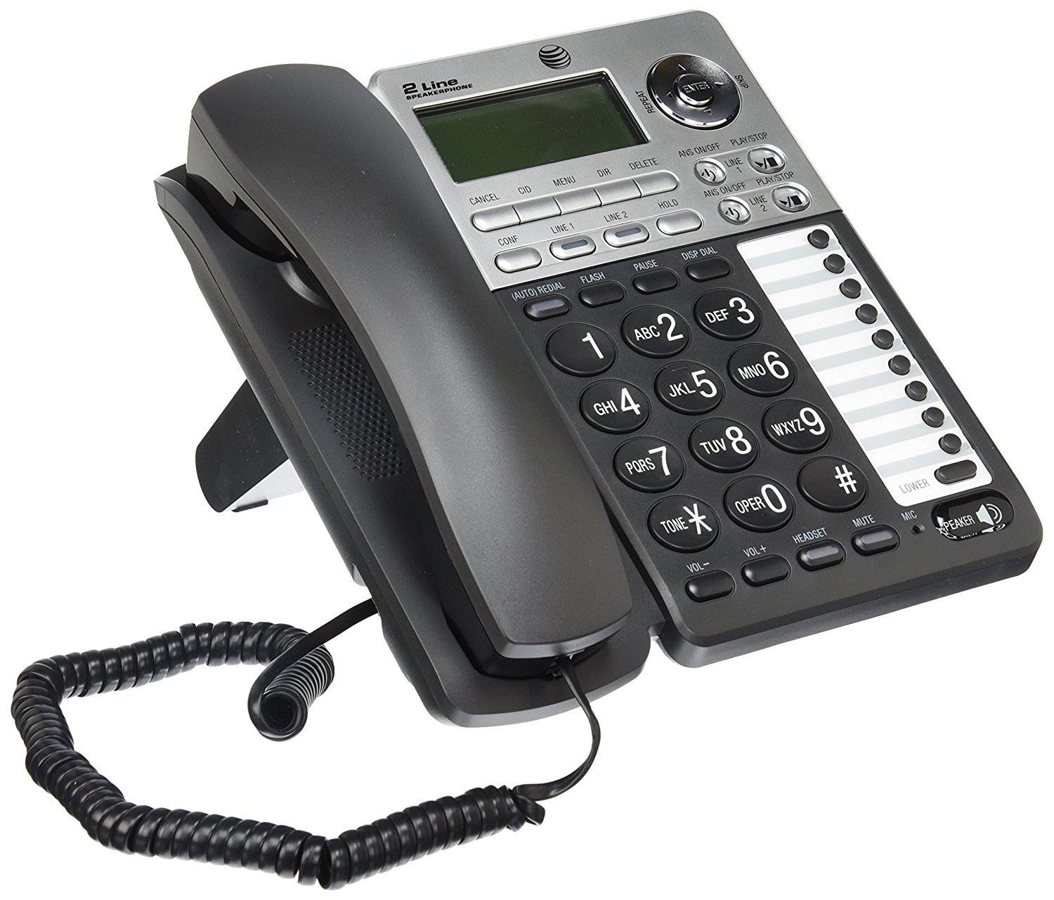 Amazon.com: AT&T ML17939 2-Line Corded Telephone with Digital ...