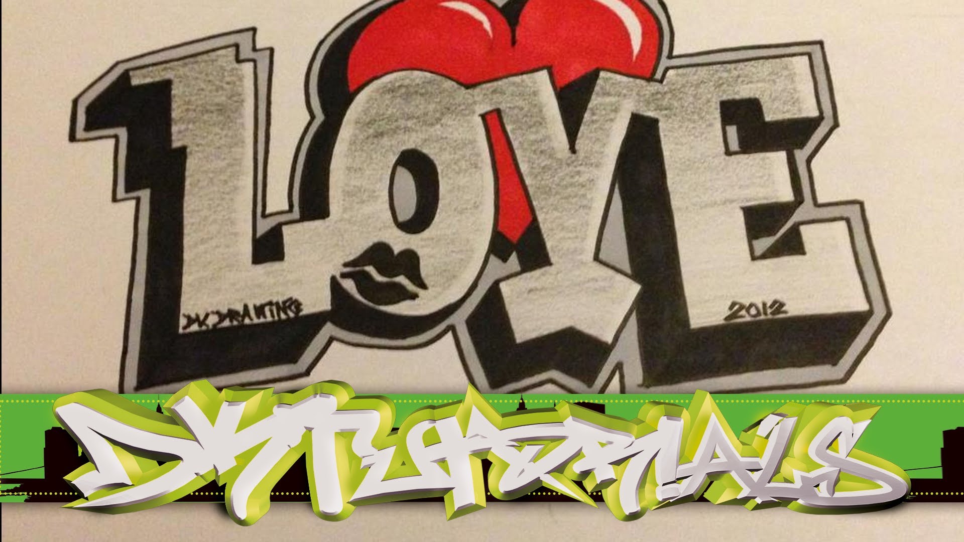 How to draw Graffiti Love - YouTube