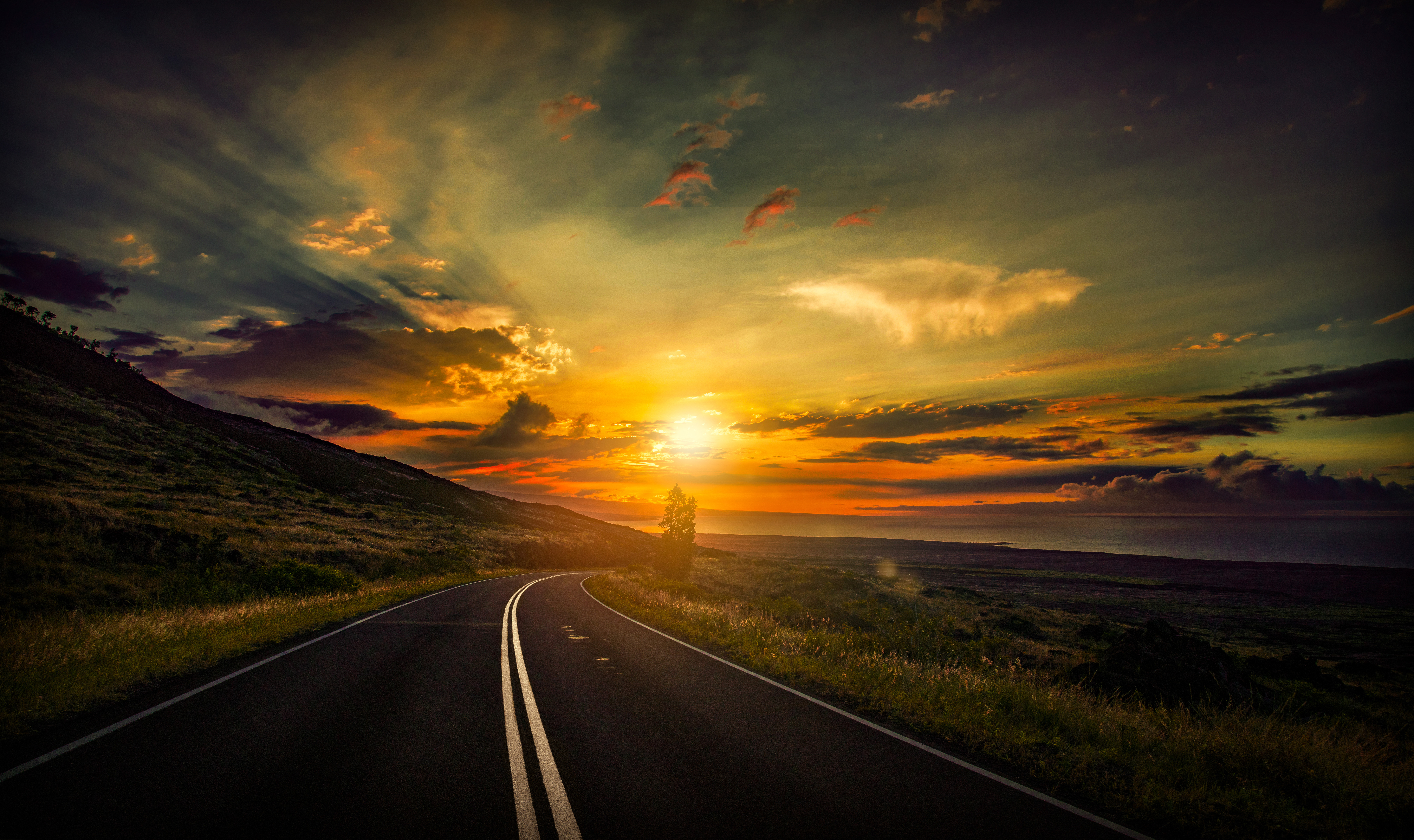 Cool Sunset Road View 8k, HD Nature, 4k Wallpapers, Images ...