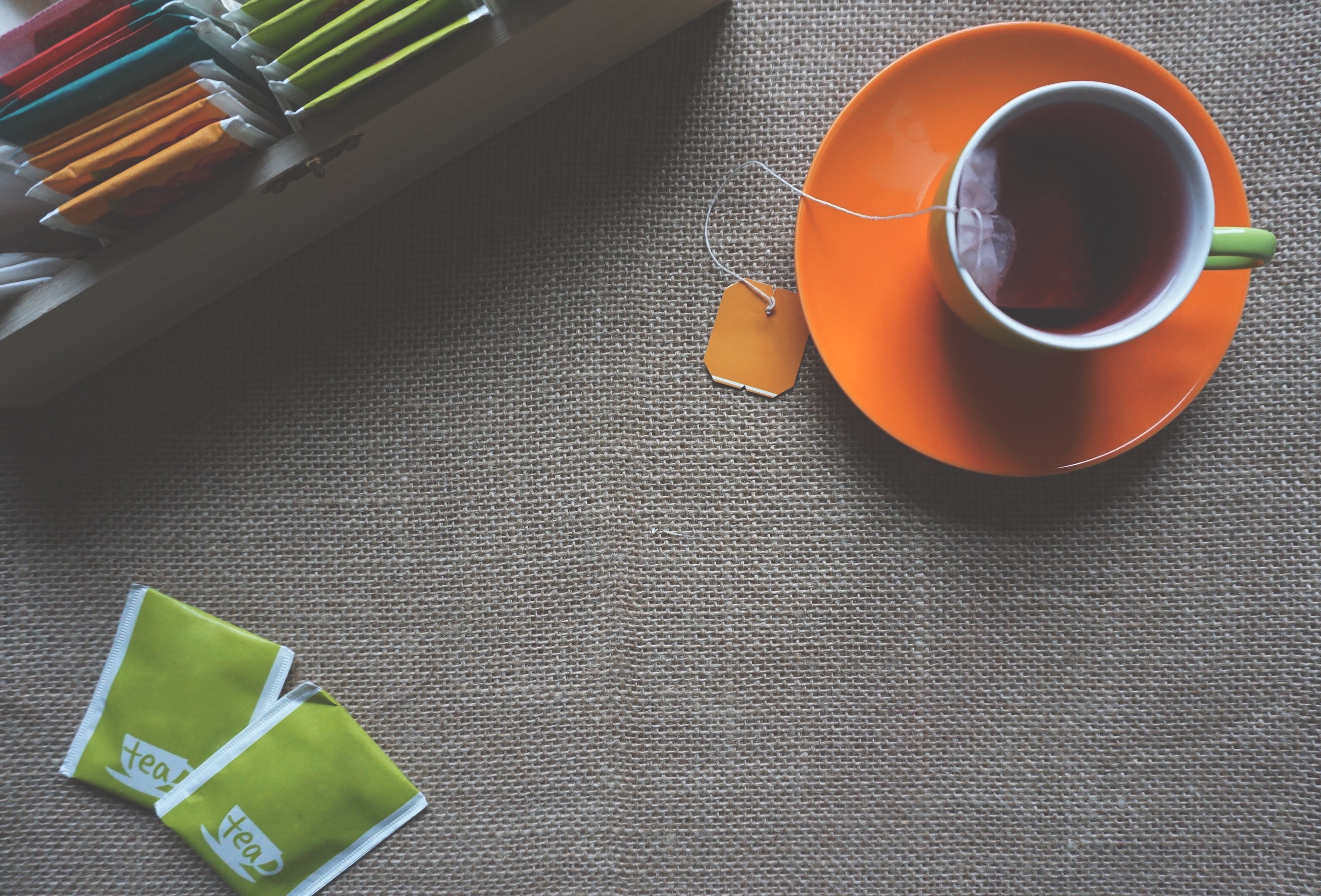 Tea on the table photo