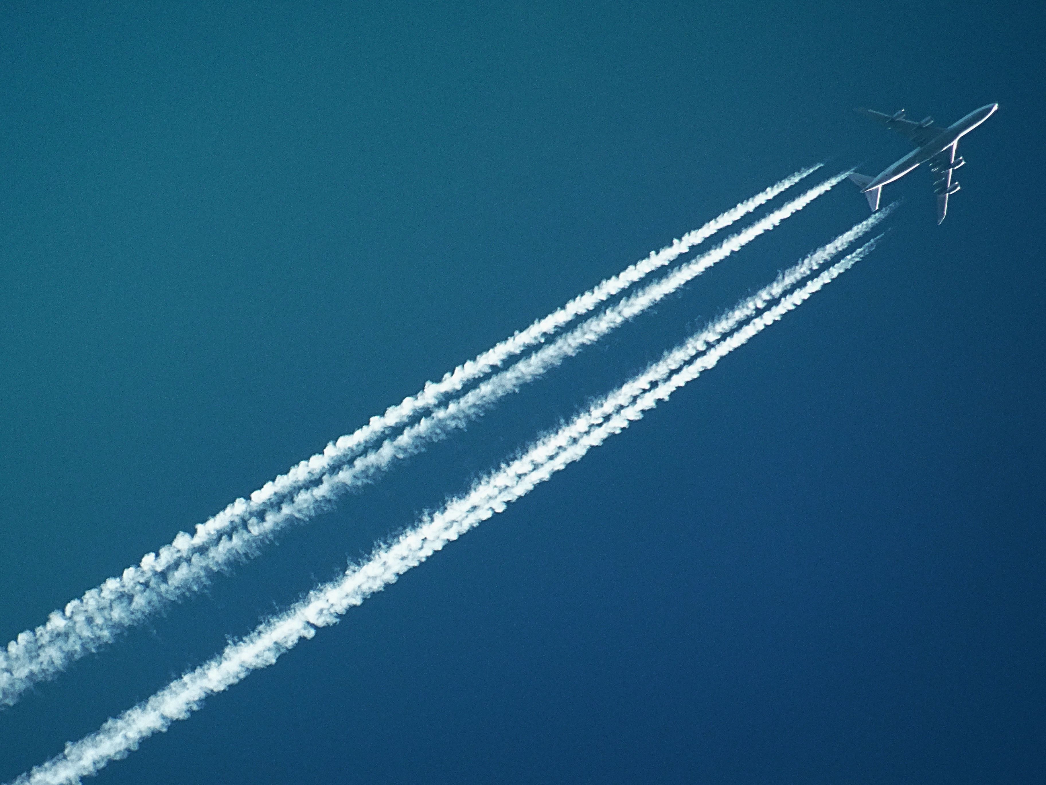 White airplane photo