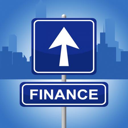 Finance Sign Represents Trading Investment And Arrows