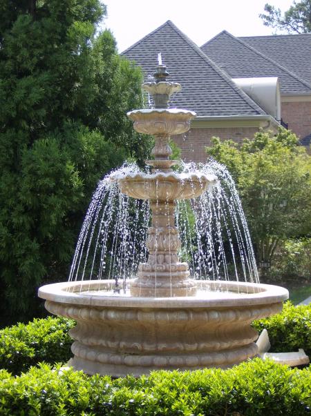 Fountain in garden