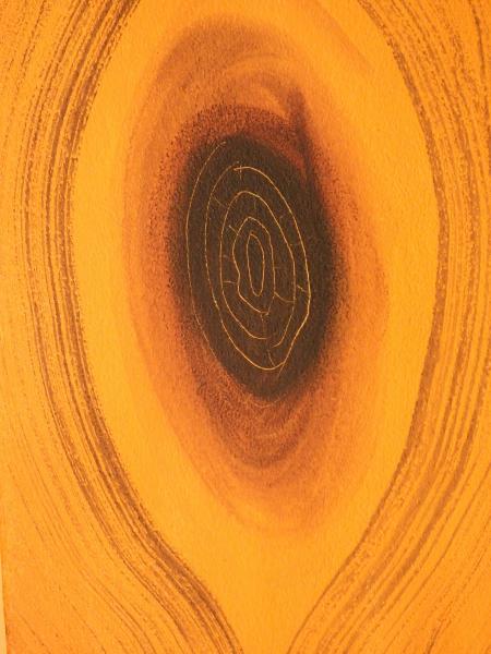 Orange Wood Grain Background