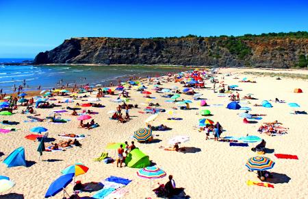 Summer beach goers - people at the beach