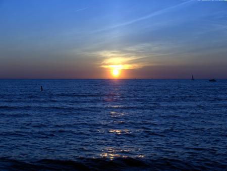 sunsets on lake michigan