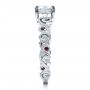 18k White Gold Custom Organic Engagement Ring - Side View -  1466 - Thumbnail