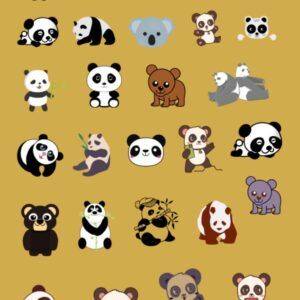 Cute Panda Stickers