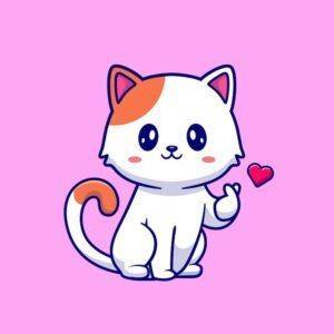 kawaii kitty sticker