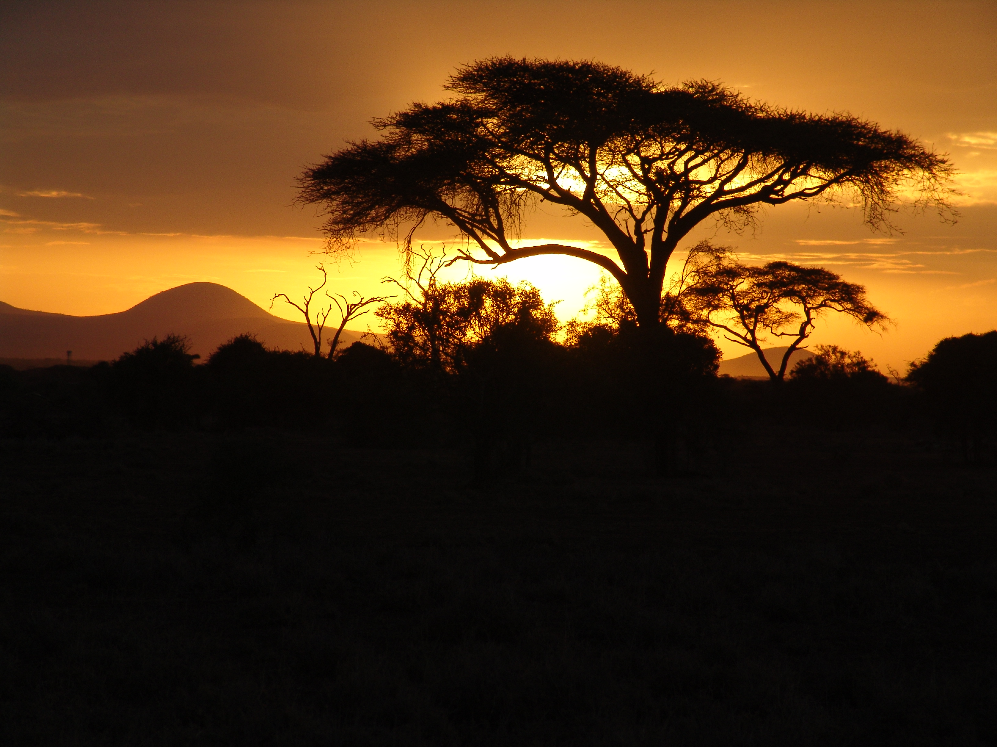 Ambroseli Chyulu Kenya Sunset