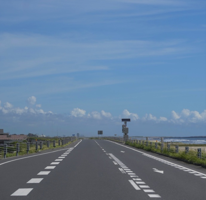 波乗り道路の風景