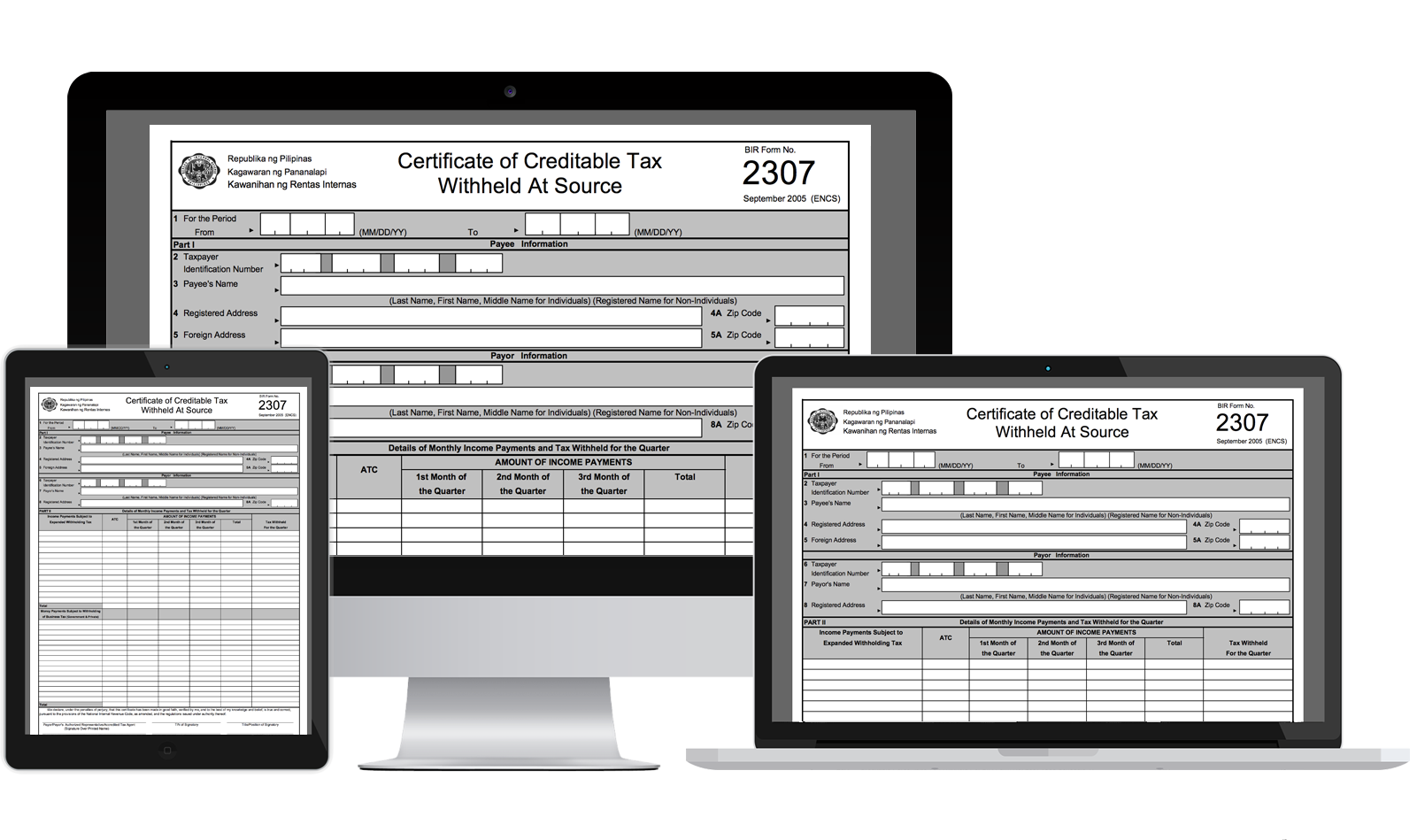 BIR Form 2307 Printable