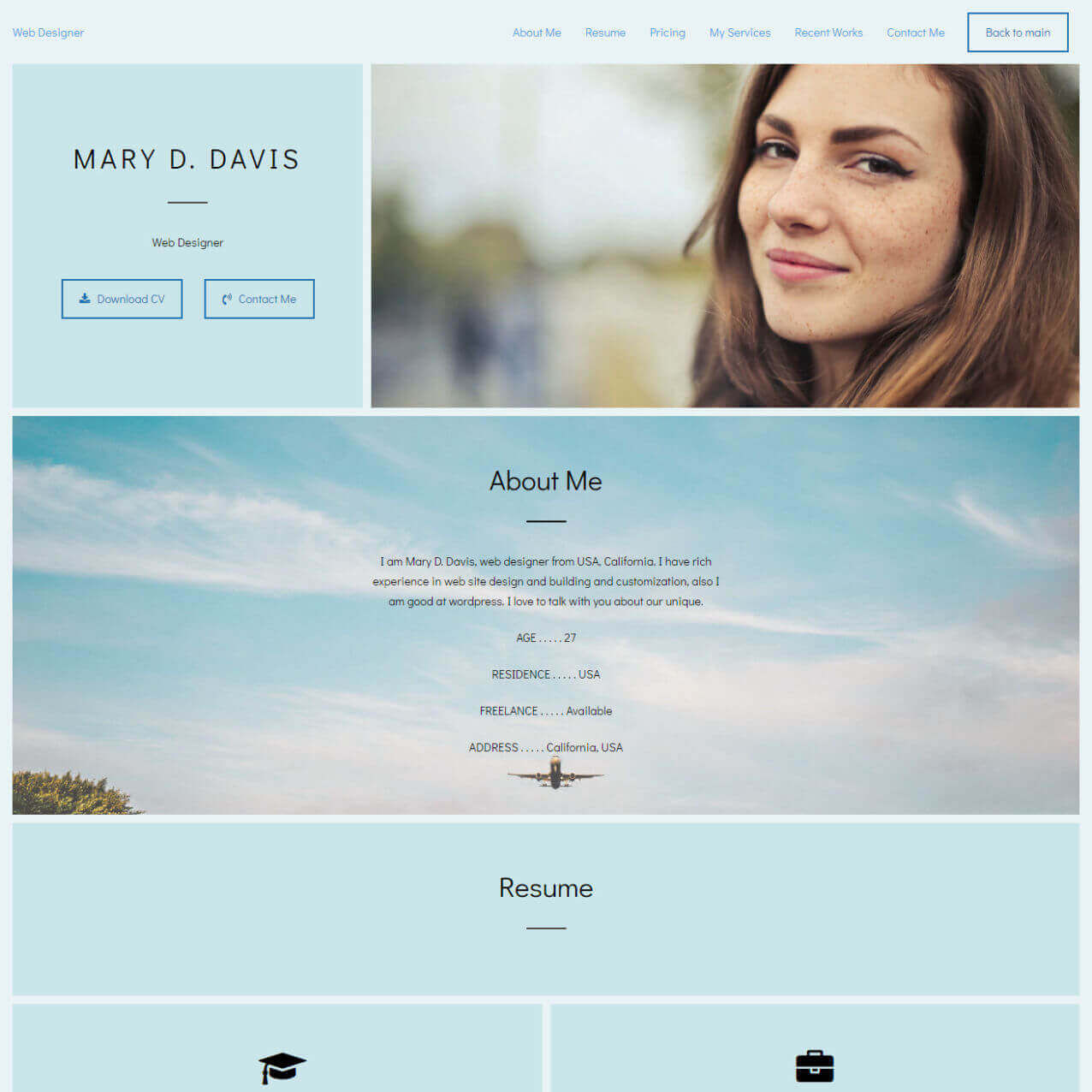 Web Developer Portfolio Template