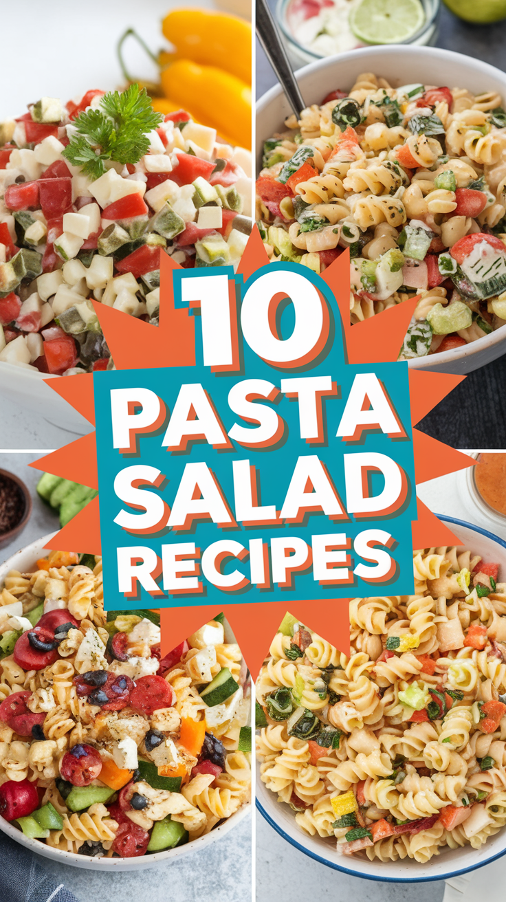 10 Pasta Salad Recipes That Make Every Bite a Celebration 🥗✨From creamy avocado to zesty Mediterranean flavors, these pasta salads are quick, easy, and oh-so-delicious. Perfect for picnics, potlucks, or a simple family dinner!