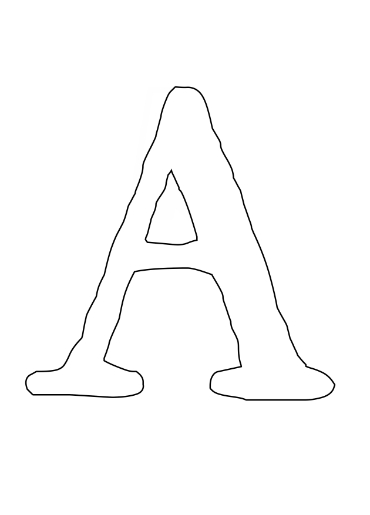 letter a bubble letter