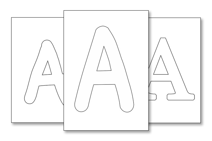 Printable Bubble Letter A