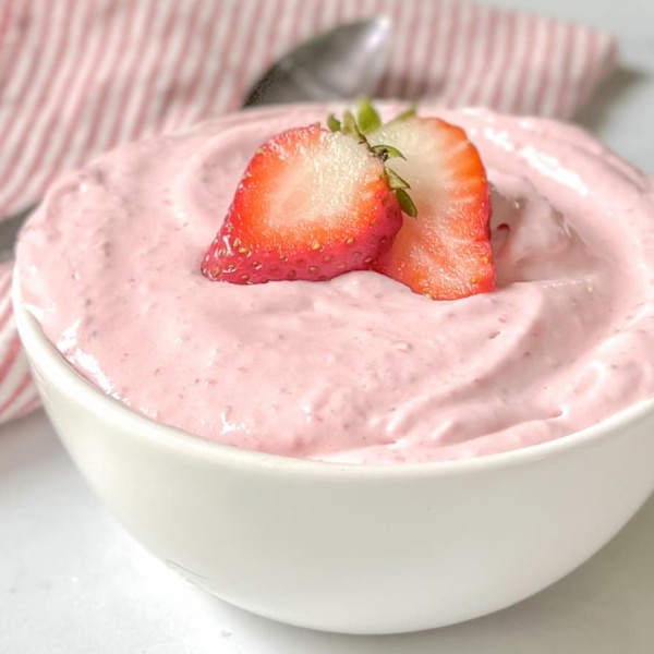 Strawberry Cream Cheese Dip in a Bowl