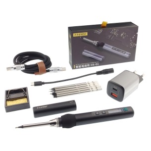 FNIRSI HS-01 Smart Electric Soldering Iron PD 65W Black Kit