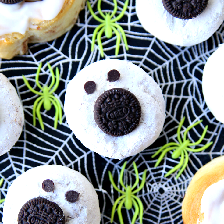 Ghost Donuts Halloween Breakfast Treats