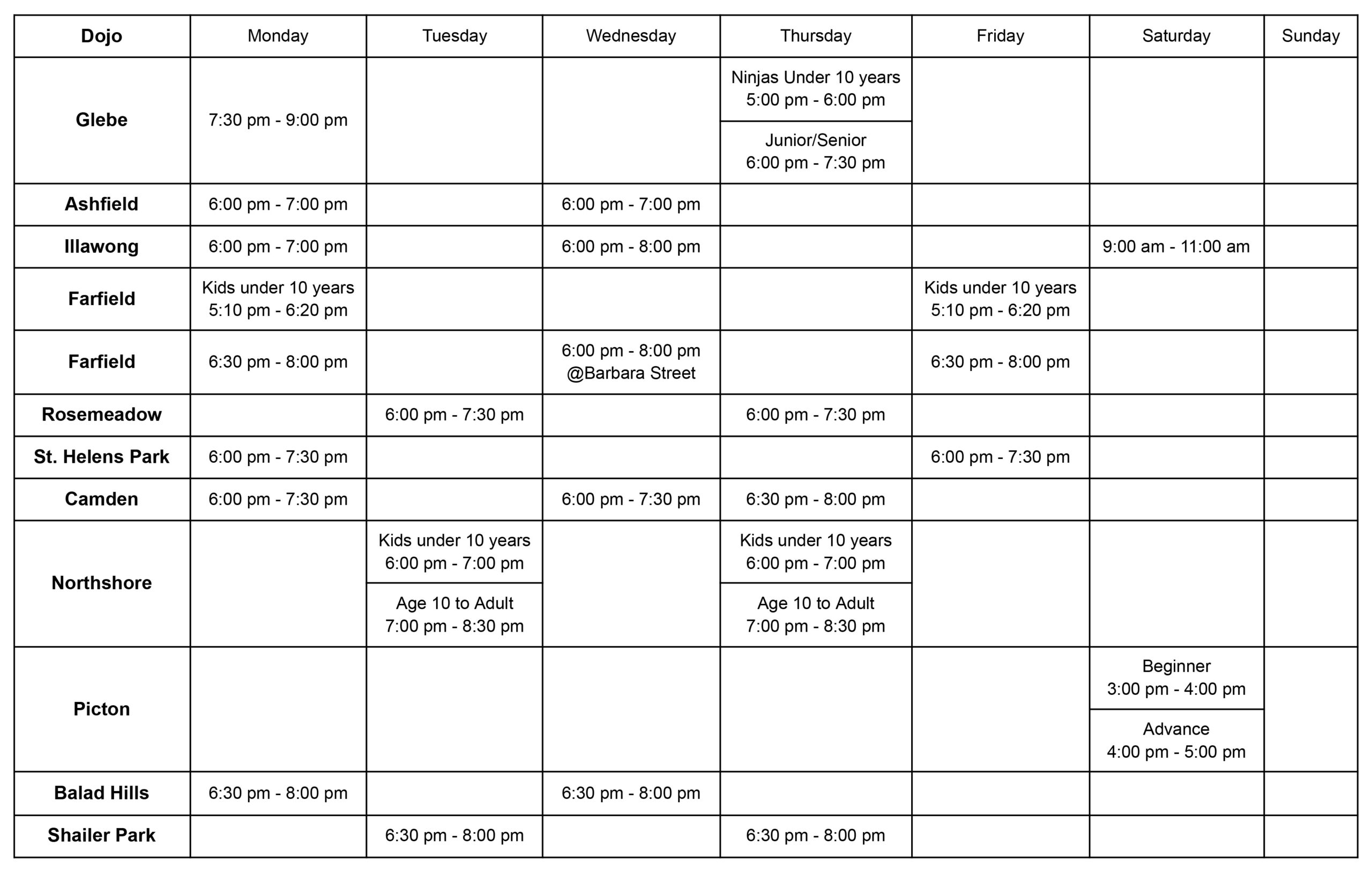 TIMETABLE 2