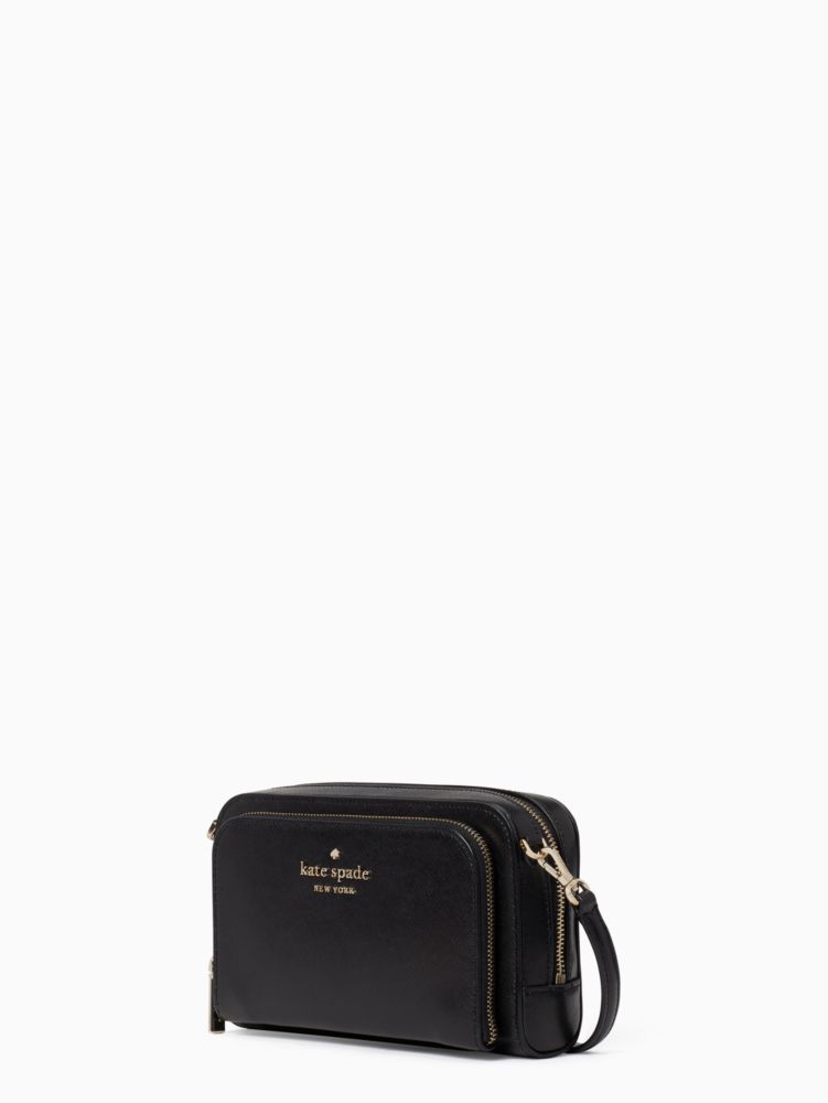 Kate Spade,staci dual zip around crossbody,crossbody bags,Black