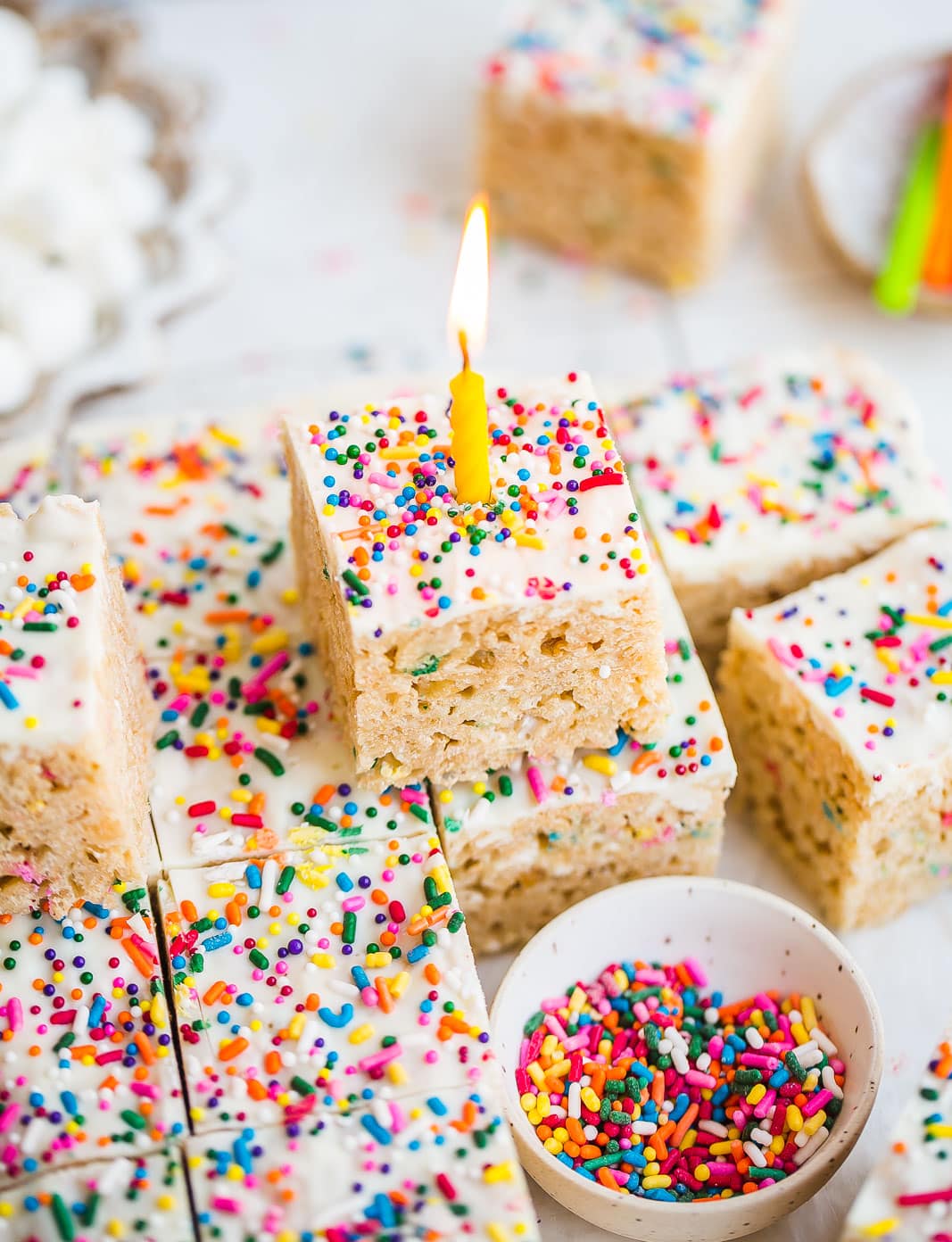 Birthday Cake Rice Krispie Treats