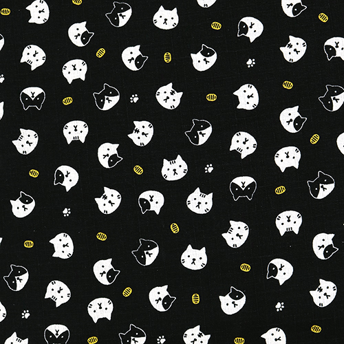 Neko Cats Coins Fabric by Cosmo