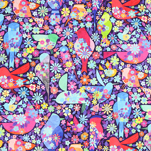 Bright Floral Birds